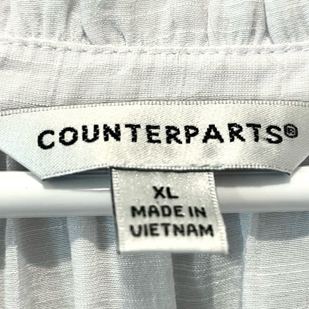 Counterparts White Long Sleeve Peasant Lace Blouse Bohemian Women’s Size XL NWOT - Picture 9 of 12